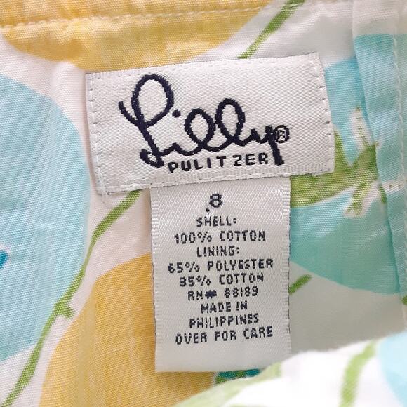 Lilly Pulitzer Lenore Skirt Citron Lemon Lattice Skort Girl 8 Vintage 90s Preppy - Picture 8 of 12